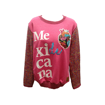 Sueter Maribel Gaytán Mexicana De Corazón Rosa